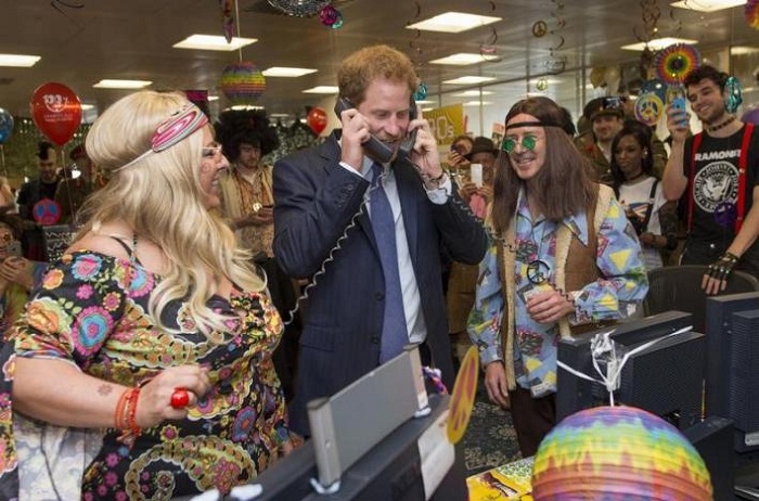Britain`s Prince Harry turns trader for charity day